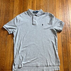 Ralph Lauren - Polo Shirt - Men's Heather Gray w/Navy Pony - Size Medium